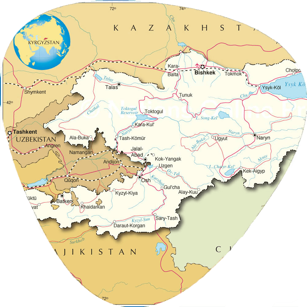Kyrgyz map