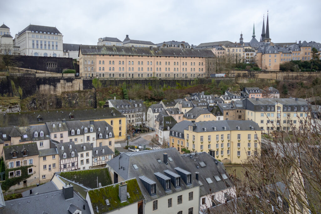 Luxembourg city view for Luxembourgish language context