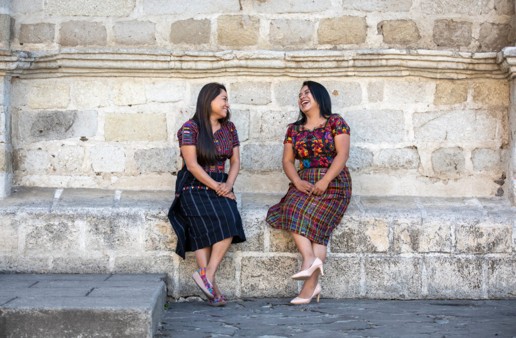 Kaqchikel women in traditional dress in Guatemala
